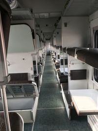Empty seats in train