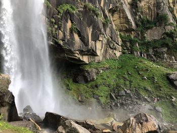 Scenic view of waterfall