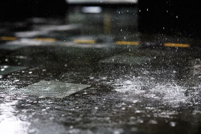 Close-up of water splashing on white background