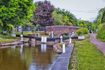 Bridge over canal in park