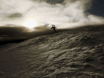 Scenic view of snow against sky