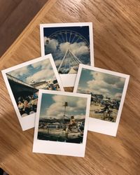 Close-up of camera on table