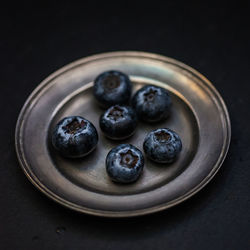 Close-up of dessert served on table