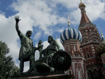 Low angle view of statue