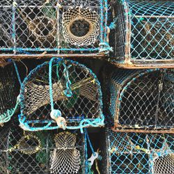 Full frame shot of fishing net