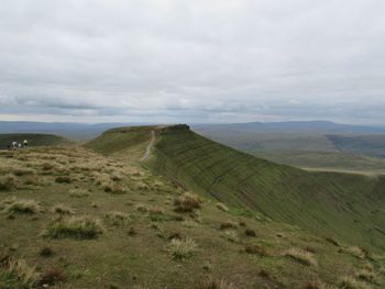 Scenic view of landscape against cloudy sky