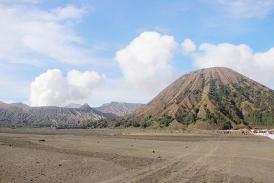 Scenic view of beautiful mountain against sky