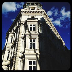 Low angle view of historic building against sky