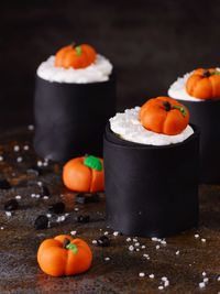 Close-up of orange pumpkins