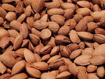 Full frame shot of almonds