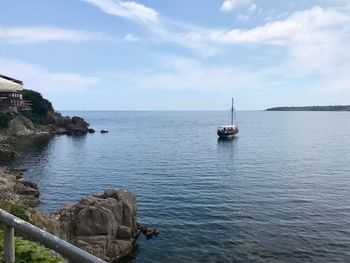 Scenic view of sea against sky