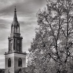 Low angle view of church against sky