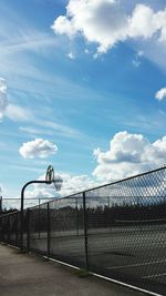 Chainlink fence against sky