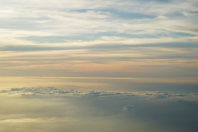 Low angle view of clouds in sky during sunset