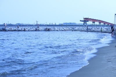 View of bridge over sea