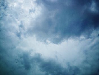 Low angle view of cloudy sky