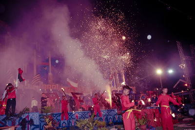 Crowd at night