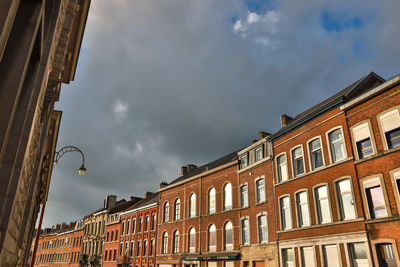 Low angle view of buildings against sky