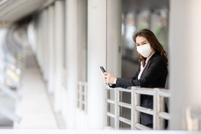 Woman using mobile phone