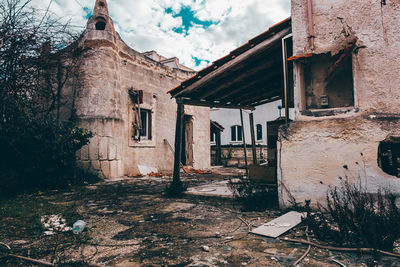 Exterior of abandoned house