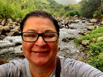 Portrait of man wearing eyeglasses