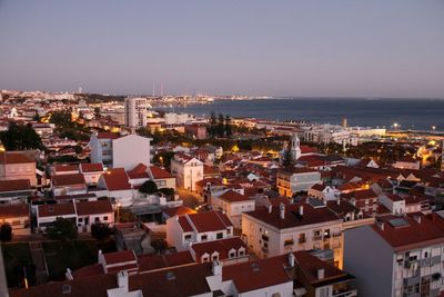 High angle view of cityscape