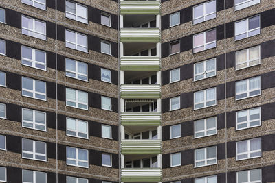 Low angle view of modern building in city