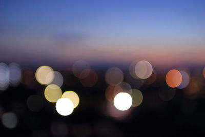 Defocused lights at night