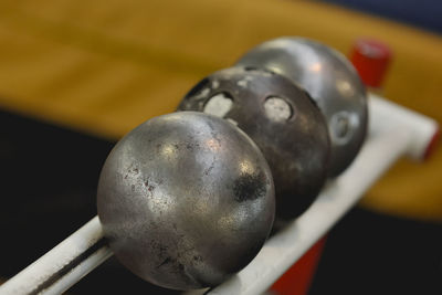 High angle view of ball on table