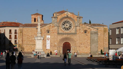 Square in front of building