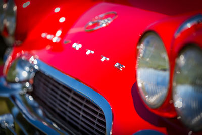 Full frame shot of red car