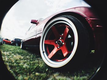 Close-up of vintage car