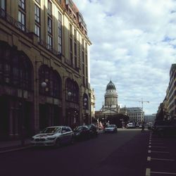 City street with buildings in background