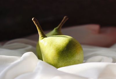 Close-up of apple on table