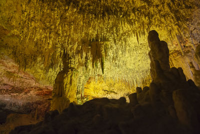 Rock formation in cave