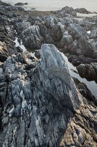 Rock formation on land