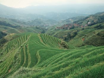 Aerial view of rural landscape