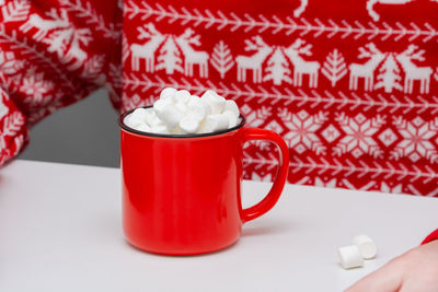 Close-up of coffee on table