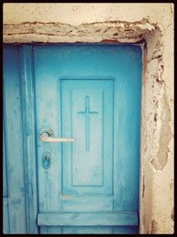 Close-up of closed door