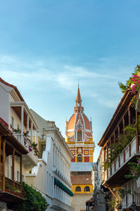 Low angle view of cartagena cathedral against sky