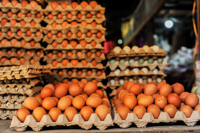 Close-up of fruits for sale at market stall