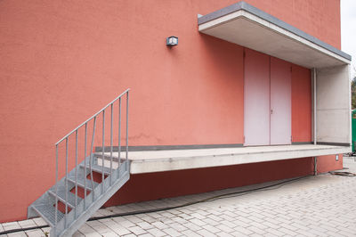 Low angle view of red building