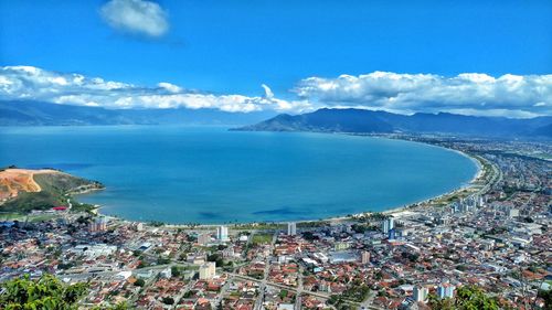 High angle view of cityscape