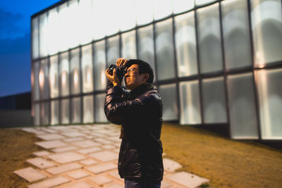 Woman standing in park