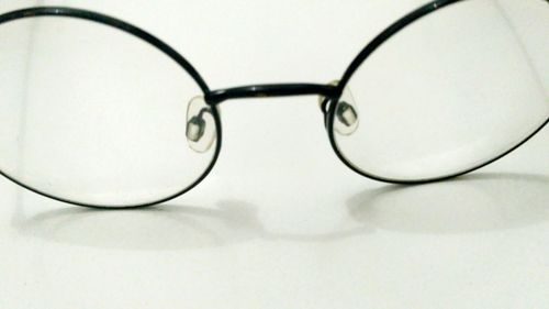 High angle view of eyeglasses on table