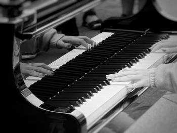 Close-up of piano