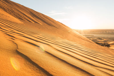 Scenic view of desert against sky