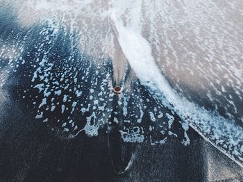 Waves splashing in water