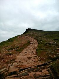 View of landscape against cloudy sky