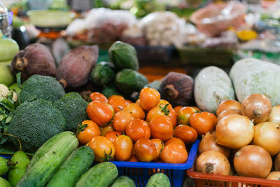 Fruits for sale at market stall